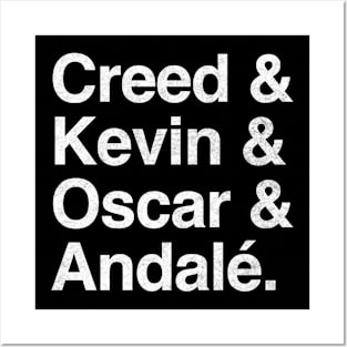 Creed & Kevin & Oscar & Andale Posters and Art